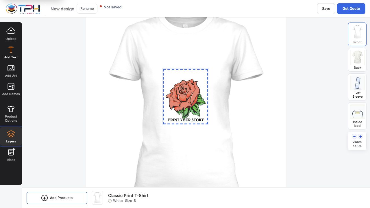 The real Total Print Hub Product Studio